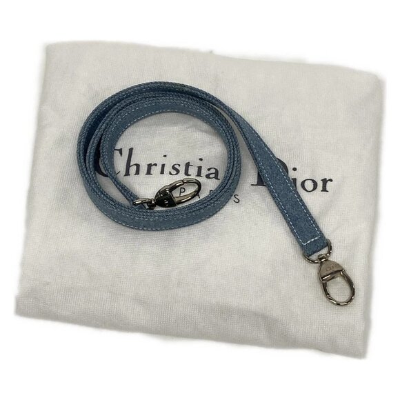 Auth DIOR/ChristianDior Lady Dior Light Blue Denim Tote Bag - Picture 6 of 16